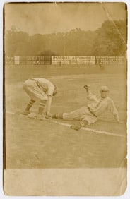 Vintage 1910s - 1920s Original RPPC Baseball  Action  3.5" x 5.5"