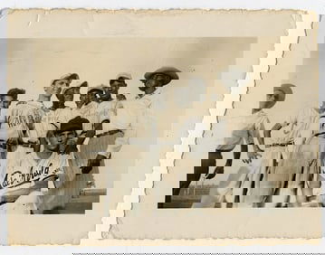 Vintage Original Baseball Identified Players Photo 1940s  3" x 3.75"