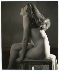 ANDRÉ DE DIENES Vintage Photo 1950s-1960s Nude Study 4" x 3.3"