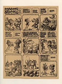 Vintage Original Print Lithograph VAUGHN BODE, 1968/69