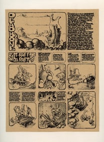 Vintage Original Print Lithograph VAUGHN BODE, 1968/69