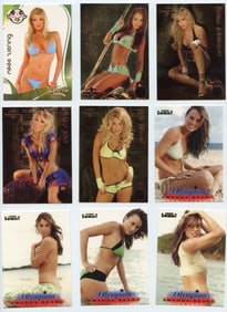 Set of 9 Vintage Collectors Trade Cards Pin Up Females