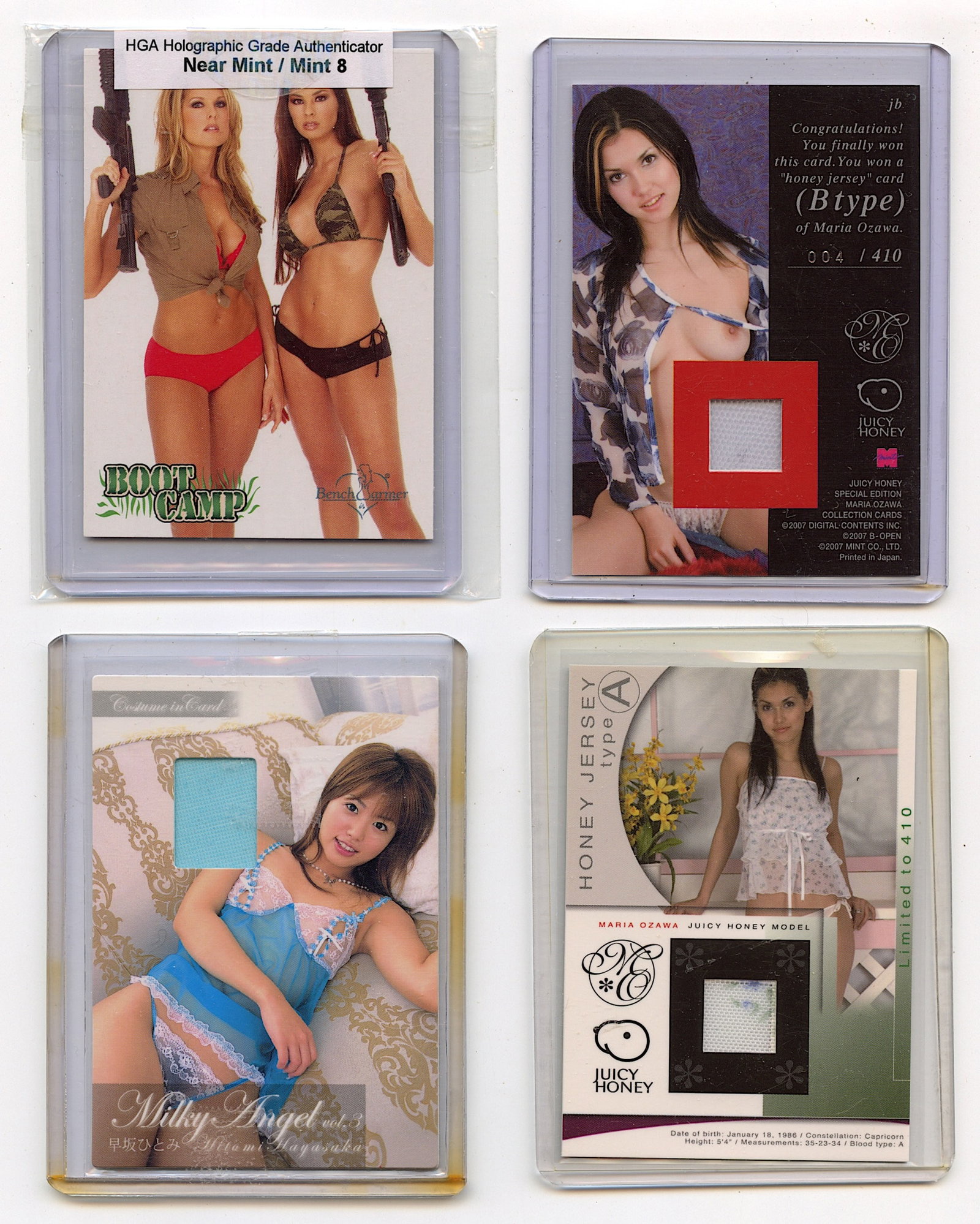 Set of 4 Vintage Collectors Trade Cards Pin Up Females: The provenance of this lot is from a quality collector in LA, California. We have included a quality scan to show it's actual condition. We have included quality images to show it's actual condition. 