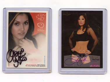 Set of 2 Vintage Collectors Trade Cards Pin Up Females