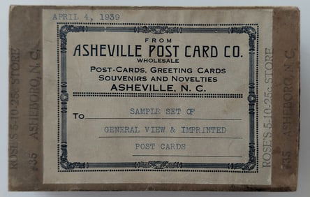 Rare Asheville Postcard Company Salesman’s Samples Collection, 1939