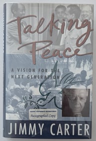 Autographed Copy Book by Pres. JIMMY CARTER - Talking Peace