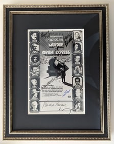 Framed Poster Murder on the Orient Express AUTOGRAPHED
