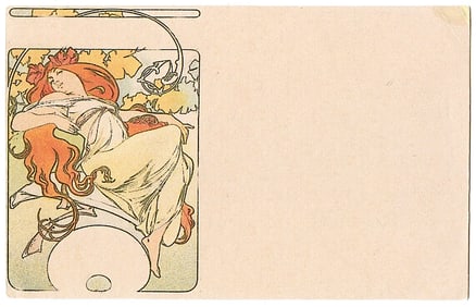 Mucha Authentic Postcard Designed for the Salon des Arts 1897
