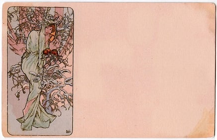Mucha Authentic Postcard French Art Nouveau Ca. 1900