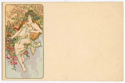 Mucha Authentic Postcard French Art Nouveau Ca. 1900