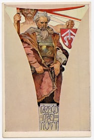 Mucha Authentic Postcard Nepodajnost - Resistance ART NOUVEAU