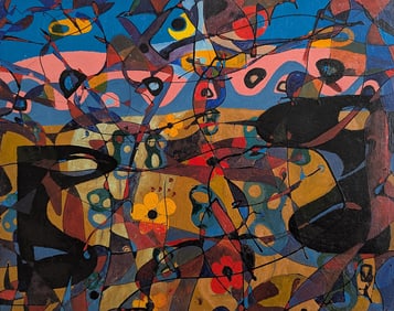 DANIEL MARTINEZ (1961 - ) Abstract Expressionism Art Listed