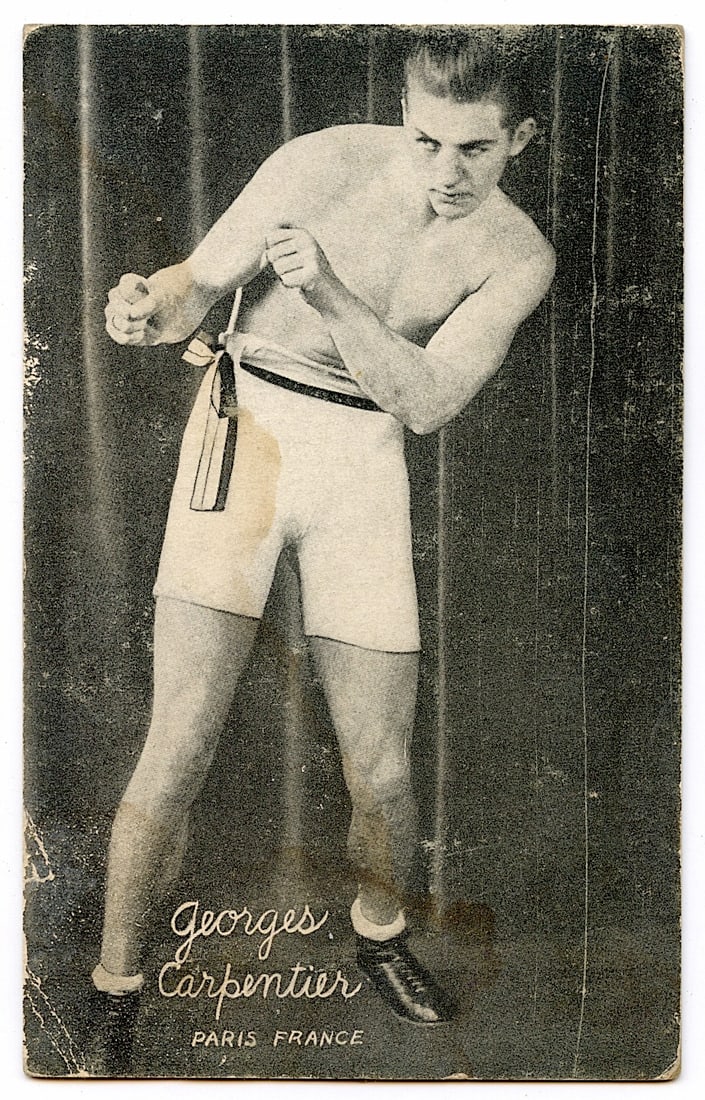 Rare AUTHENTIC Vintage Antique Scarce BOXING Card GEORGE CARPENTIER (1 of 2)
