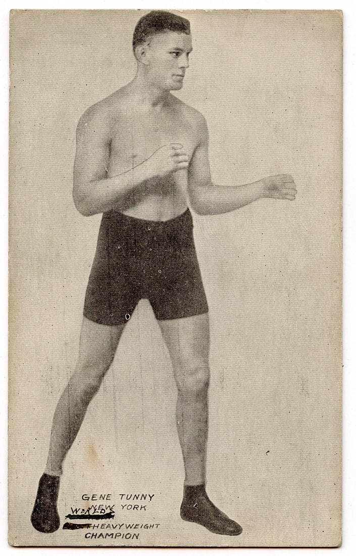 Rare AUTHENTIC Vintage Antique Scarce BOXING Card GENE TUNNEY (1 of 1)