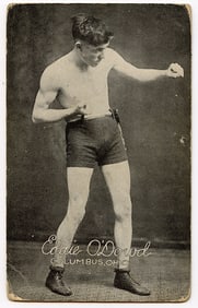 Rare AUTHENTIC Vintage Antique Scarce BOXING Card EDDIE O'DOWD
