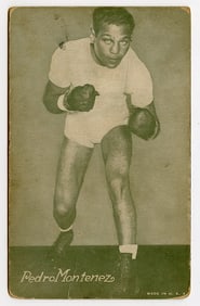 Rare AUTHENTIC Vintage Antique Scarce BOXING Card PEDRO MONTENEZ