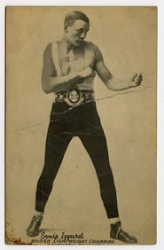 Rare AUTHENTIC Vintage Antique Scarce BOXING Card ERNIE IZZARD