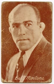 Rare AUTHENTIC Vintage Antique Scarce BOXING Card BULL MONTANA