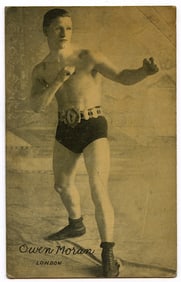 Rare AUTHENTIC Vintage Antique Scarce BOXING Card OWEN MORAN