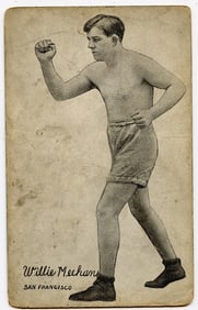 Rare AUTHENTIC Vintage Antique Scarce BOXING Card WILLIE MEEHAM