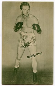 Rare AUTHENTIC Vintage Antique Scarce BOXING Card BUDDY KNOX