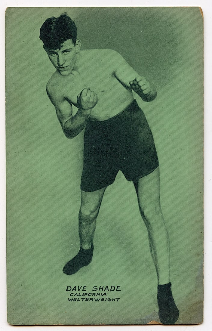 Rare AUTHENTIC Vintage Antique Scarce BOXING Card DAVE SHADE: The provenance of this lot is from the private collection of the father (inheritance) of it's last owner in FL. This is real original antique card (No a later reproduction) mainly produced during the 