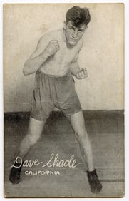 Rare AUTHENTIC Vintage Antique Scarce BOXING Card DAVE SHADE