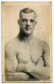 Rare AUTHENTIC Vintage Antique Scarce BOXING Card EARL CADDOCK