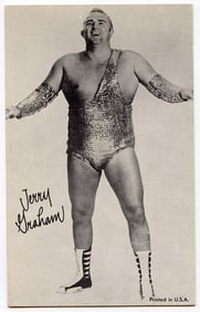 Rare AUTHENTIC Vintage Antique Scarce WRESTLING Card JERRY GRAHAM