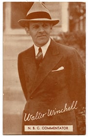 Rare AUTHENTIC Vintage Antique Scarce Card WALTER WINCHELL