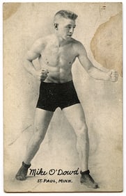 Rare AUTHENTIC Vintage Antique Scarce BOXING Card MIKE O'DOWD
