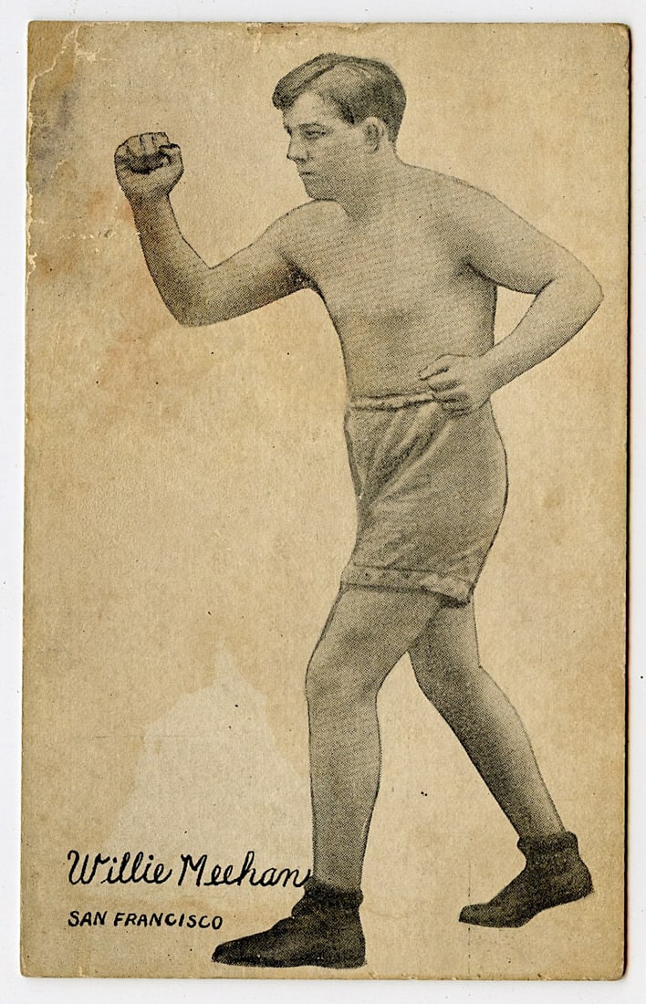 Rare AUTHENTIC Vintage Antique Scarce BOXING Card WILLIE MEEHAM (1 of 2)