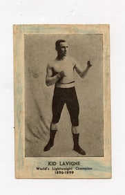 AUTHENTIC Vintage Antique SIGNED (?) BOXING Card KID LAVIGNE