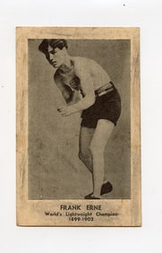 AUTHENTIC Vintage Antique SIGNED (?) BOXING Card FRANK ERNE