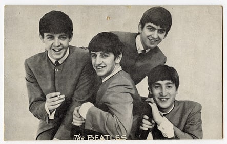 Original Vintage Postcard THE BEATLES Printed in USA, 1960s