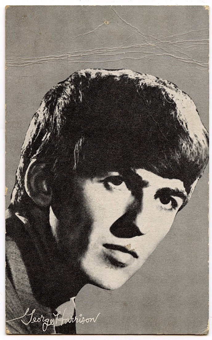 Original Vintage Postcard THE BEATLES Printed in USA, 1960s (1 of 2)