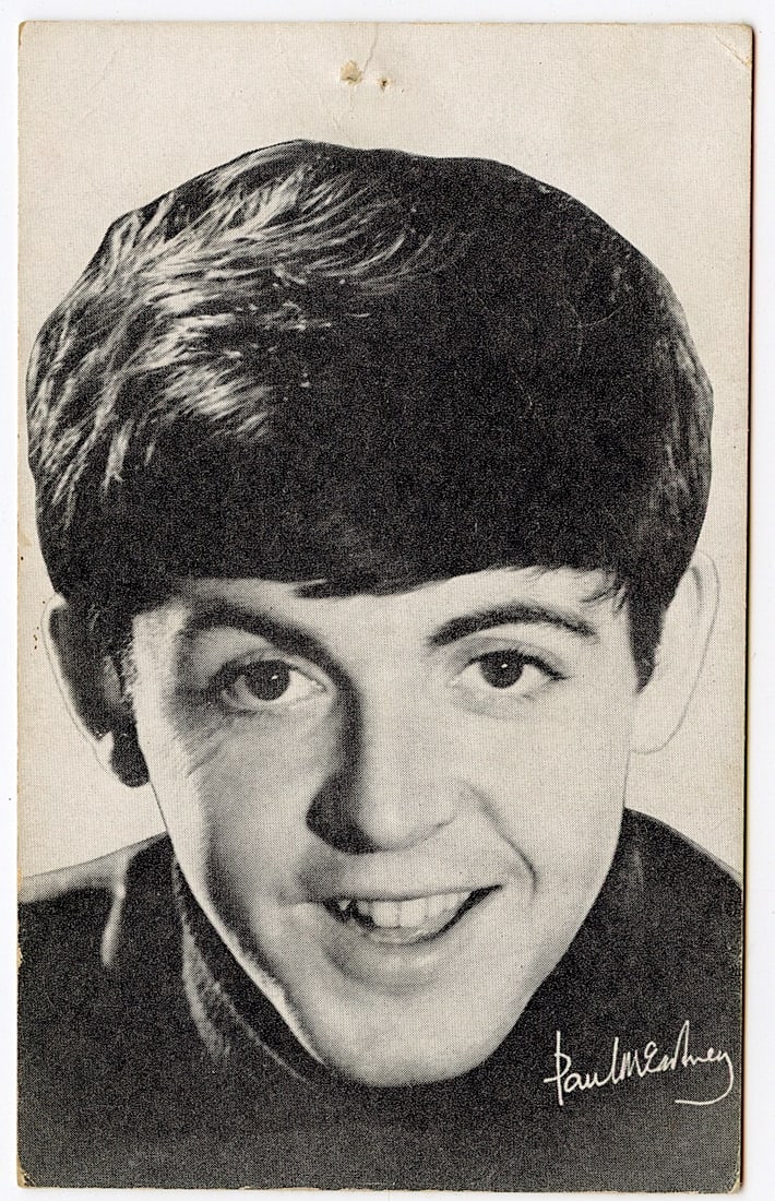 Original Vintage Postcard THE BEATLES Printed in USA, 1960s (1 of 2)