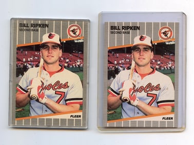 Vintage Baseball Cards ERROR Bill Ripken (Orioles) 1989 Fleer #616