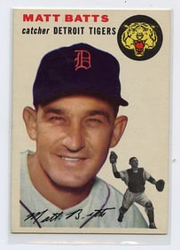Vintage Baseball Card 1954 Topps - Matt Batts #88