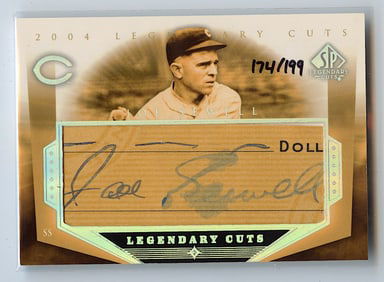 Vintage Baseball Card Legendary Cuts JOE SEWELL Signed Upper DECK