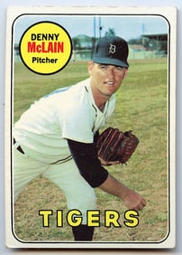 1969 TOPPS BASEBALL CARD #150 DENNY McLAIN / DETROIT TIGERS