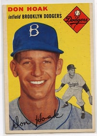 Vintage Baseball Card 1954 Topps Don Hoak #211