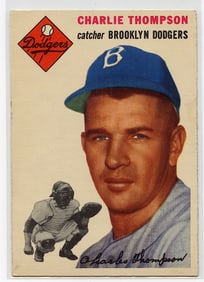 Vintage Baseball Card 1954 TOPPS CHARLIE THOMPSON #209