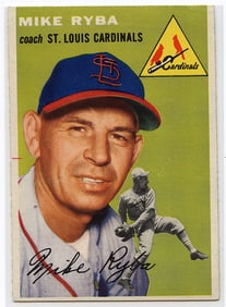 Baseball Card 1954 TOPPS BASEBALL #237 MIKE RYBA, ST. LOUIS CARDINALS
