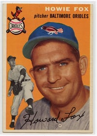 Vintage Baseball Card 1954 Topps - Howie Fox #246