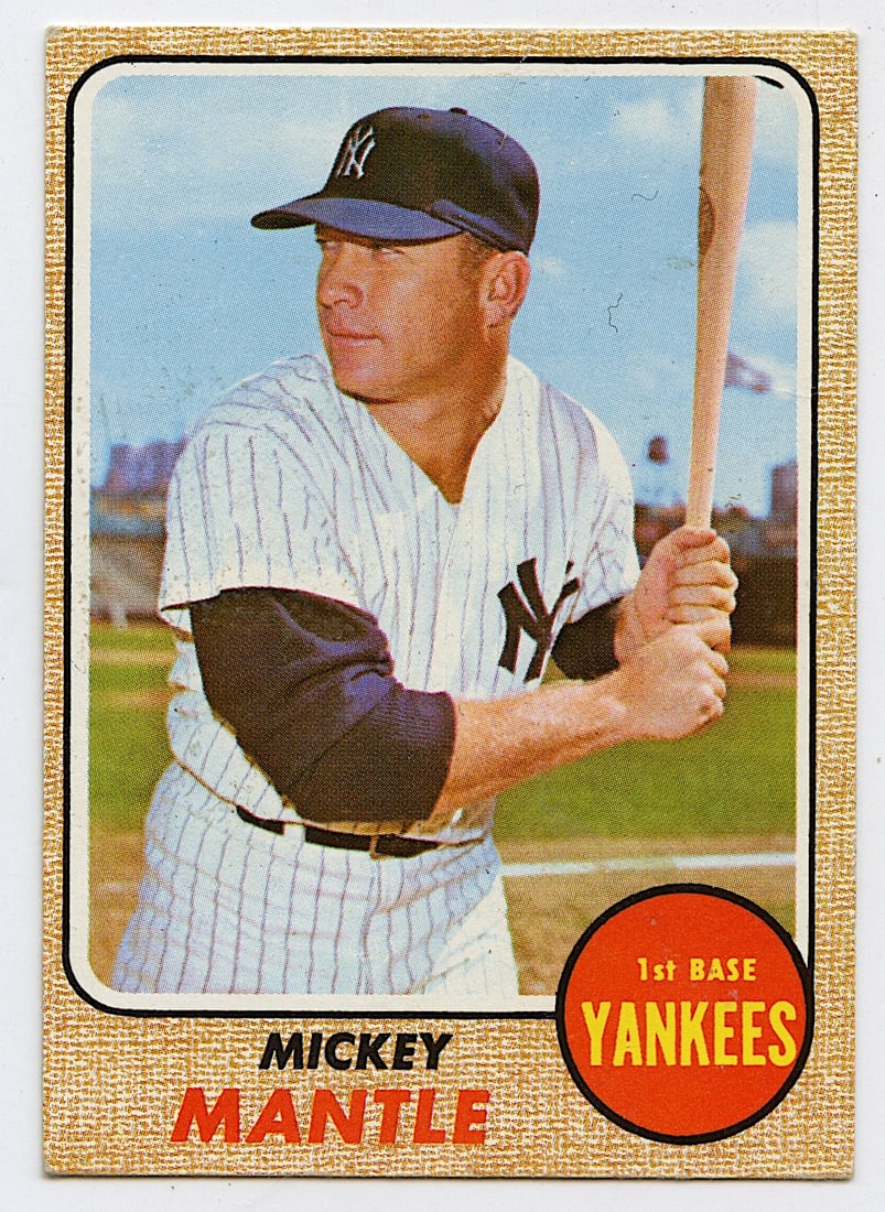 Vintage Baseball Card TOPPS MICKEY MANTLE 1968 #18 (1 of 2)