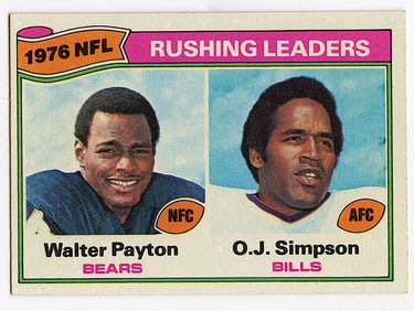 1977 Topps O.J. Simpson Walter Payton #3