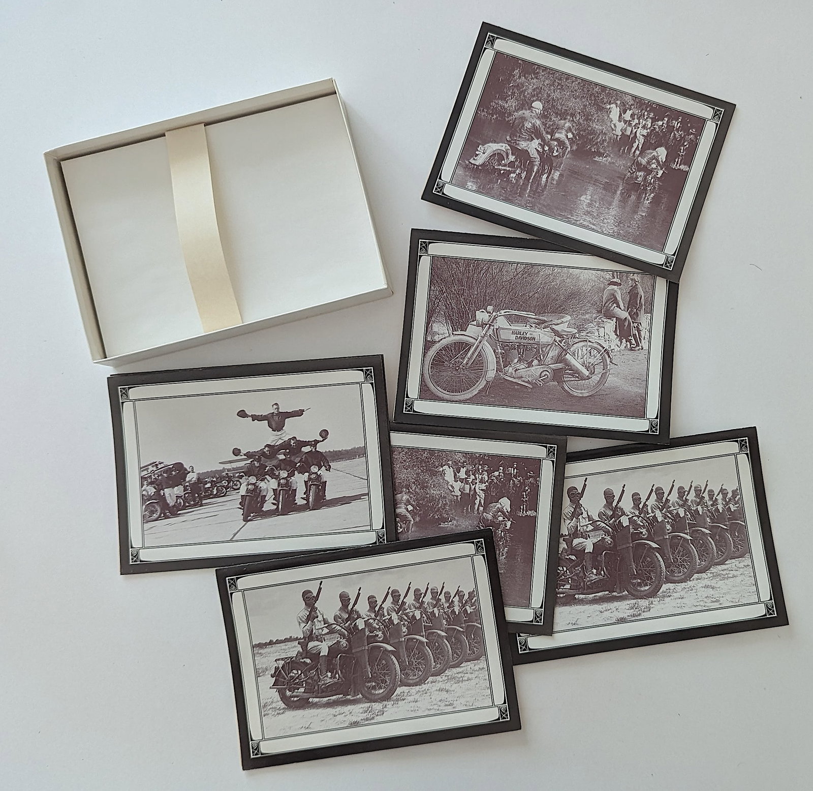 Vintage Set 8 Harley-Davidson, Inc. Cards with Envelops , 1992: The provenance of this lot is from the a private collector in RI. We have included quality images to show it's actual condition. This lot is located in Boca Raton, Fl and its shipment will be made dir