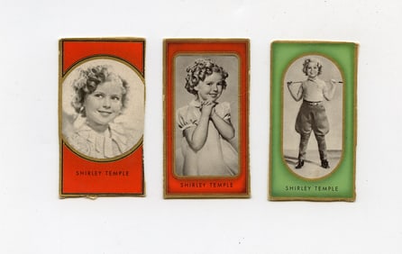 Vintage Set 3 Collectible Cards of SHIRLEY TEMPLE