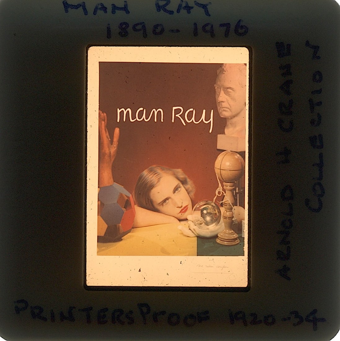 Art Original 20th C. 35mm Slide Artist MAN RAY (1890 - 1976): The provenance of this lot is from the estate of a deceased formal art collector in Miami, FL. We have included quality images to show it's actual condition. This lot is located in Boca Raton, Fl and